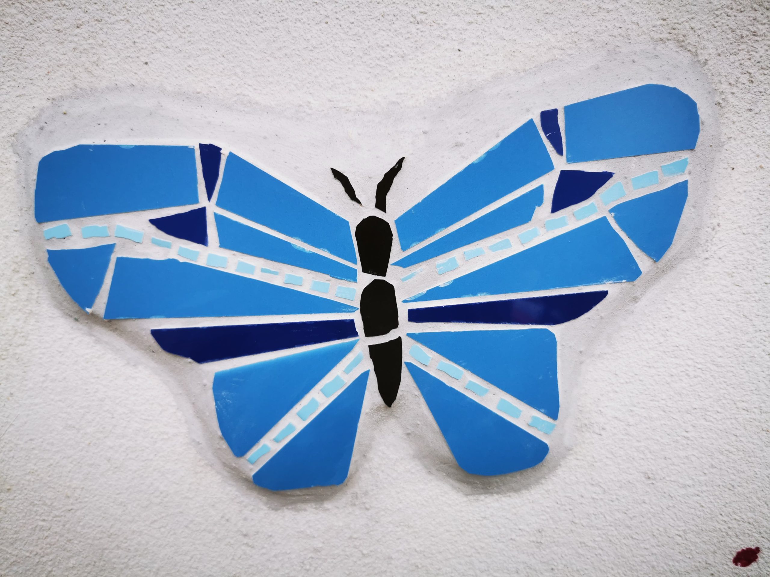 blauer Mosaik Schmetterling